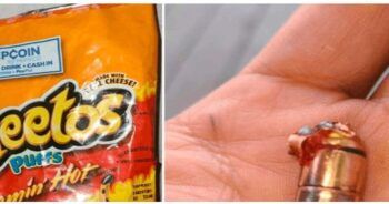 Niño encuentra una bala en una funda de Cheetos