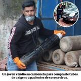 La historia del joven indio que vendió su camioneta para comprarle tubos de oxígeno a pacientes