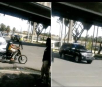 Se estrella motorista contra avanzada presidencial