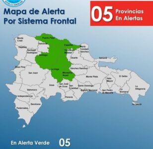 Colocan 5 provincias en alertas por lluvias