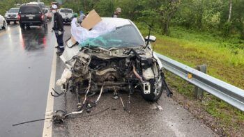 Un muerto y dos heridos durante accidente de tránsito en Monte Plata