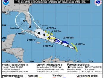 Aumentan a 18 las provincias en alerta por potencial ciclón tropical
