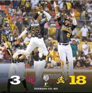 Águilas le ganan 18×3 a los Gigantes