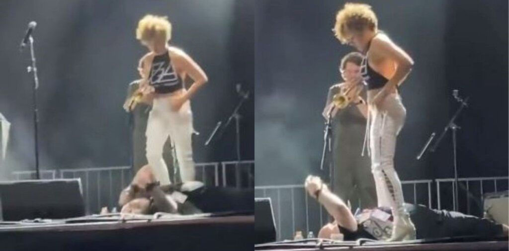 Cantante se orina sobre un fan en el escenario