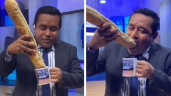 Presentador de noticias salvadoreño se viraliza con un video en el que no resiste romper la dieta