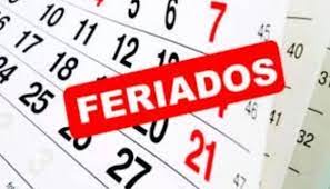 Días feriados correspondientes al año 2022
