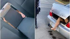 Joven descubre que un hombre vivía en el baúl de su vehículo