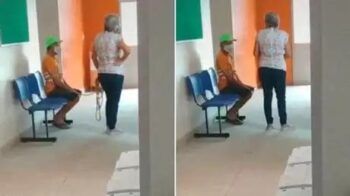 Llevo amarrado a su marido a vacunar contra covid