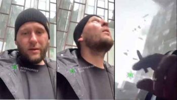 Hombre grababa la destrucción de Járkov, un misil impactó en el lugar donde estaba y sobrevivió de milagro