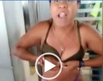 Mujer se quita la ropa en el Metro de Santo Domingo 