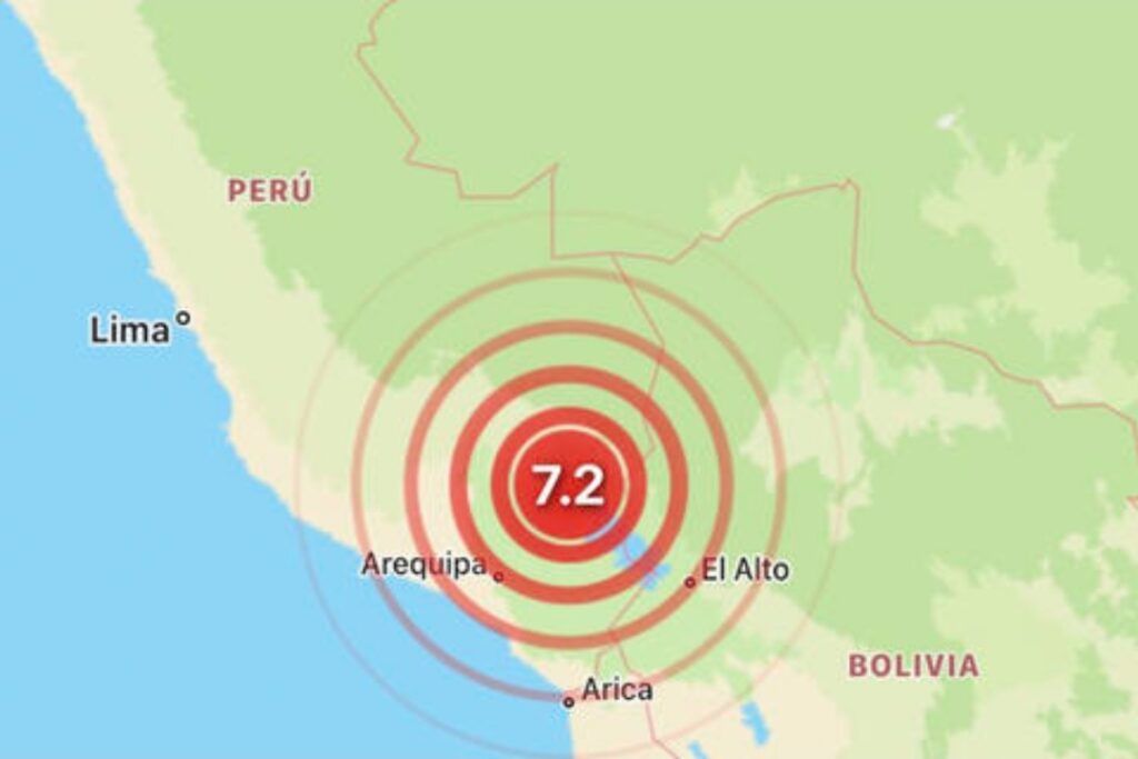 Sismo de 7,2 sacude el sur de Perú