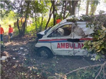 En Dajabón ambulancia se accidenta tras dejar paciente en hospital