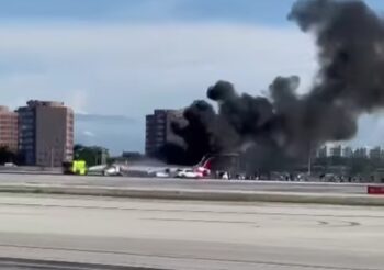 Avión procedente de República Dominicana se incendia al aterrizar en Aeropuerto de Miami