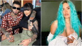 Anuel pide gritos para su esposa y el público responde «Karol G»
