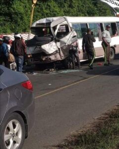 Se registra accidente en el km 28 Autopista Duarte