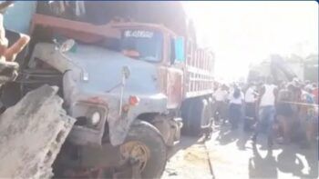 Accidente múltiple en Av. 25 de Febrero del DN