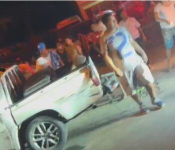 Accidente en el kilómetro 24 de la Autopista Duarte