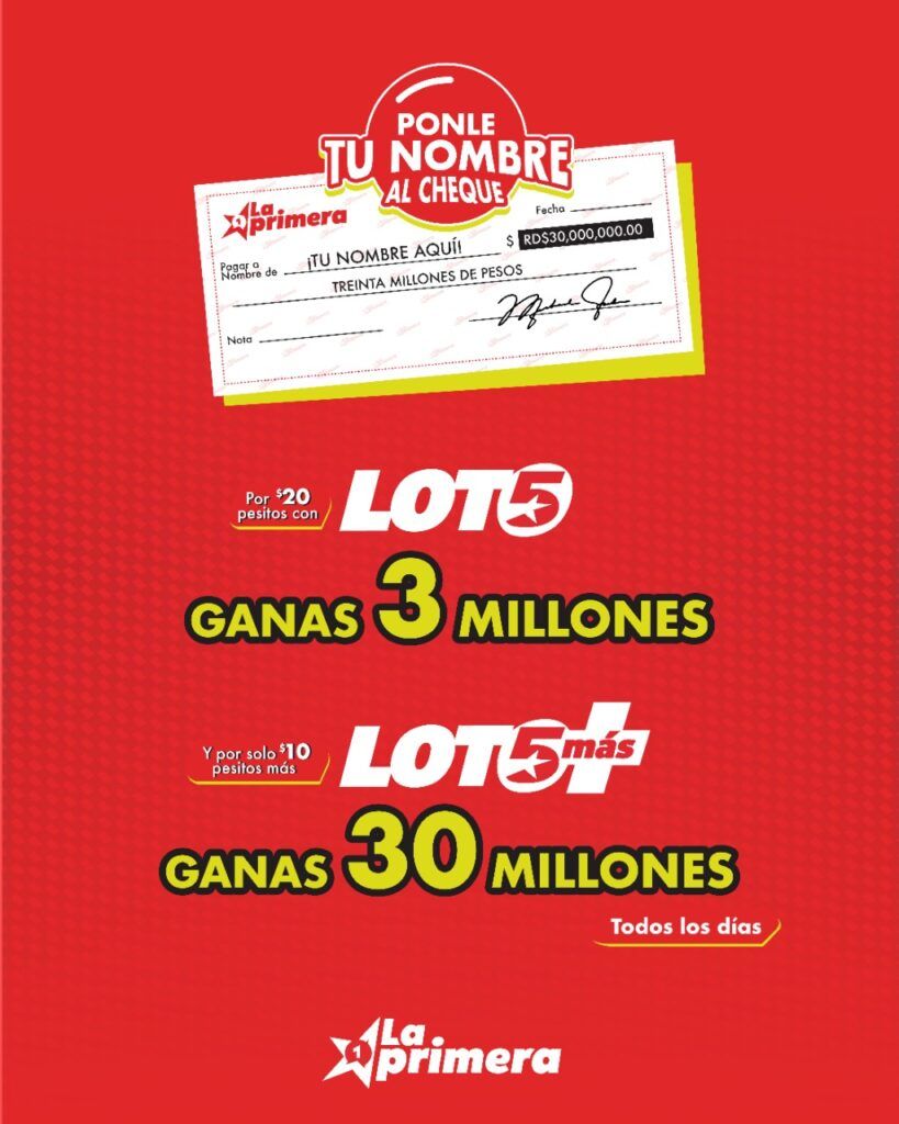 <strong></noscript>30 millones de pesos, todos los días, ofrece Lotería La primera.</strong>
