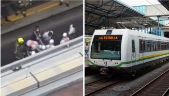 Mujer se lanza con su hija de 8 años a un tren en Colombia