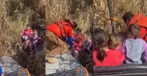 Rescatan a tres niñas abandonadas en río Bravo cuando intentaban cruzar la frontera