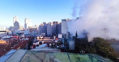 Se incendia el Hotel Santo Domingo de España
