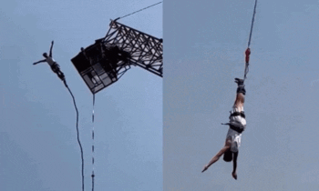 Saltó desde un Bungee Jumping la cuerda se rompió y vivió para contarlo