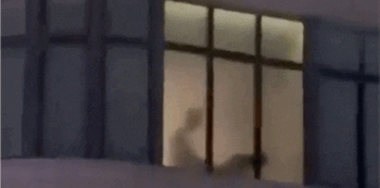 Multitud se reúne a verlos mientras mantenían relaciones en un hotel