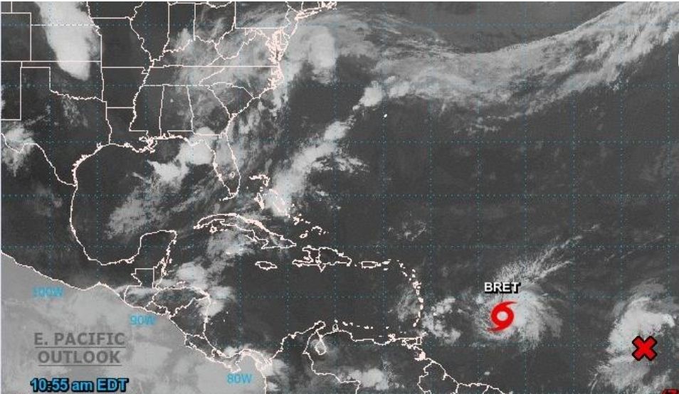 Tormenta Bret sigue ruta hacia las Antillas Menores