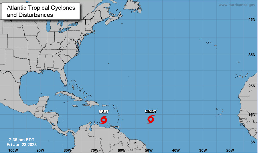 Tormenta tropical BRET se debilita, pero incrementará lluvias