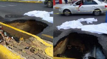 Hundimiento de tierra en Santiago