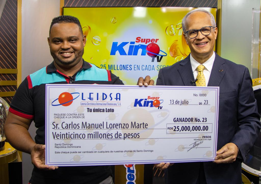 Herrero se gana 25 millones con el Súper Kino TV de LEIDSA