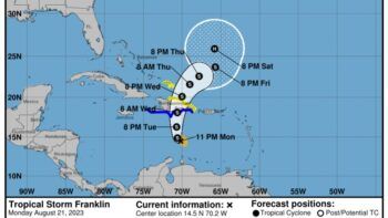 Franklin se acercará a RD este martes