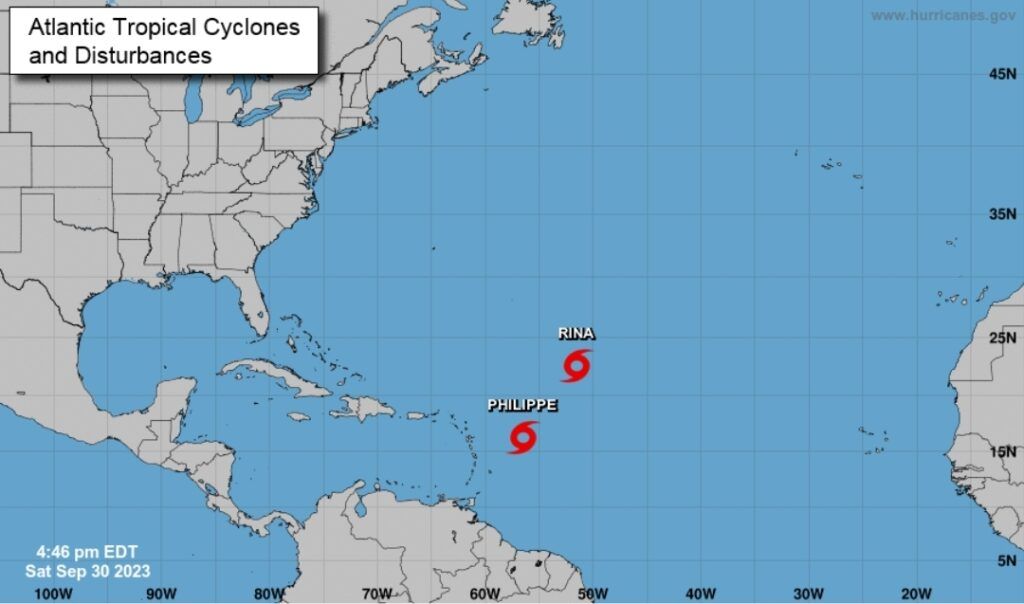 Philippe y Rina ponen en alerta al Caribe
