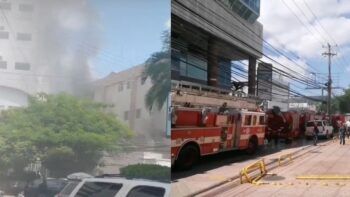 Reportan incendio en Plaza Naco