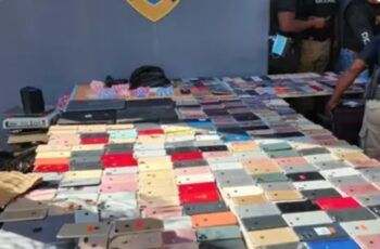 Autoridades recuperan aproximadamente 203 celulares