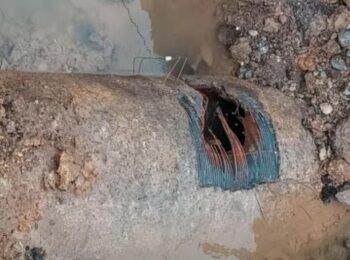 CAASD trabaja en corrección de avería en el km 11 Autopista Duarte