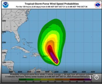 Huracán Tammy azota Antillas Menores