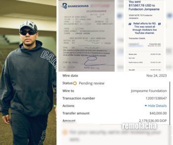 Santiago Matías hace entrega de RD$4,292,949.29 a jompeame 