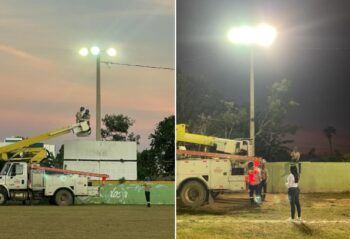 Edesur ilumina Estadio de softbol en Elías Piña