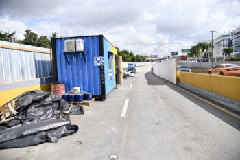 Lentos los trabajos de reparación del desnivel de la 27 de Febrero