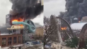 Incendio consume parque de diversiones en Suecia