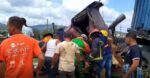 Chofer queda atrapado durante accidente en la Autopista Duarte