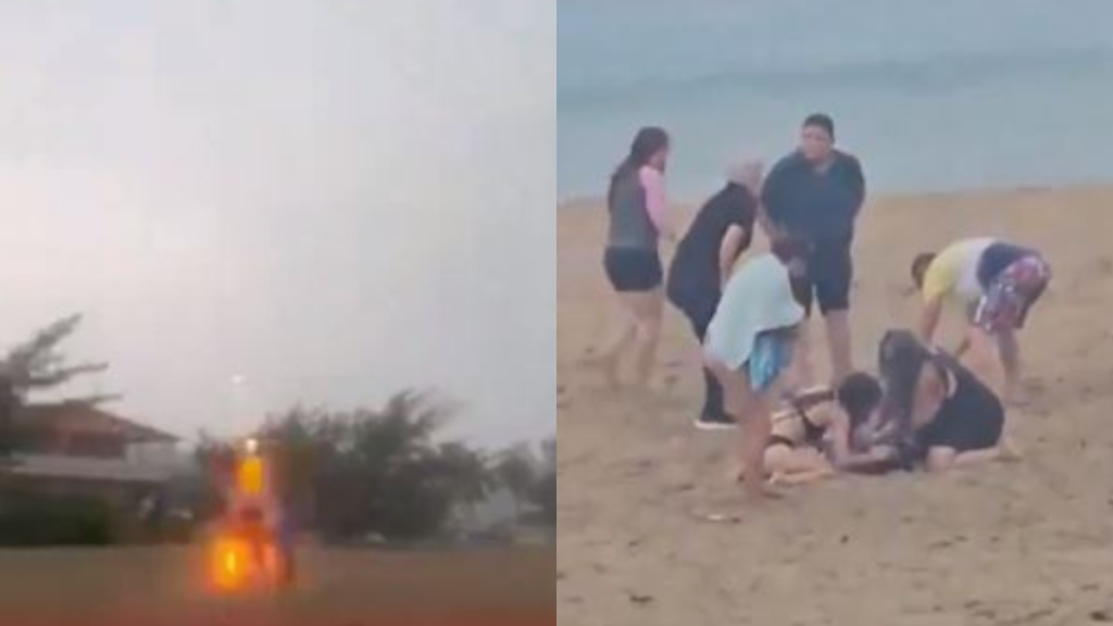Rayo impacta tres niño en una playa de Puerto Rico
