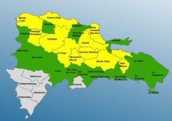 Mantienen 11 provincias en alerta amarilla y 16 en verde por vaguada
