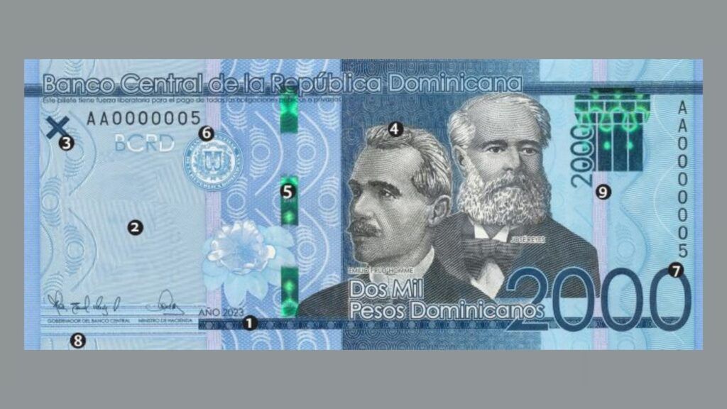 Banco Central emite billetes nuevos de RD$1,000.00 y RD$2,000.00, año 2023