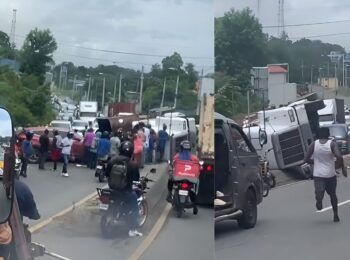 Se registra accidente en la carretera Sánchez, Quita Sueño de Haina