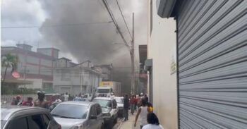 Reportan incendio en mercado de Higüey