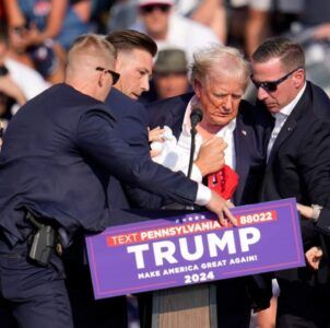 Hieren a Donald Trump durante mitin político