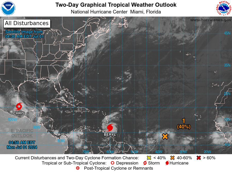 El país bajo alerta por condiciones de tormenta tropical