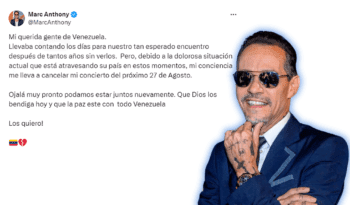Marc Anthony con el corazón roto cancela su concierto en Venezuela